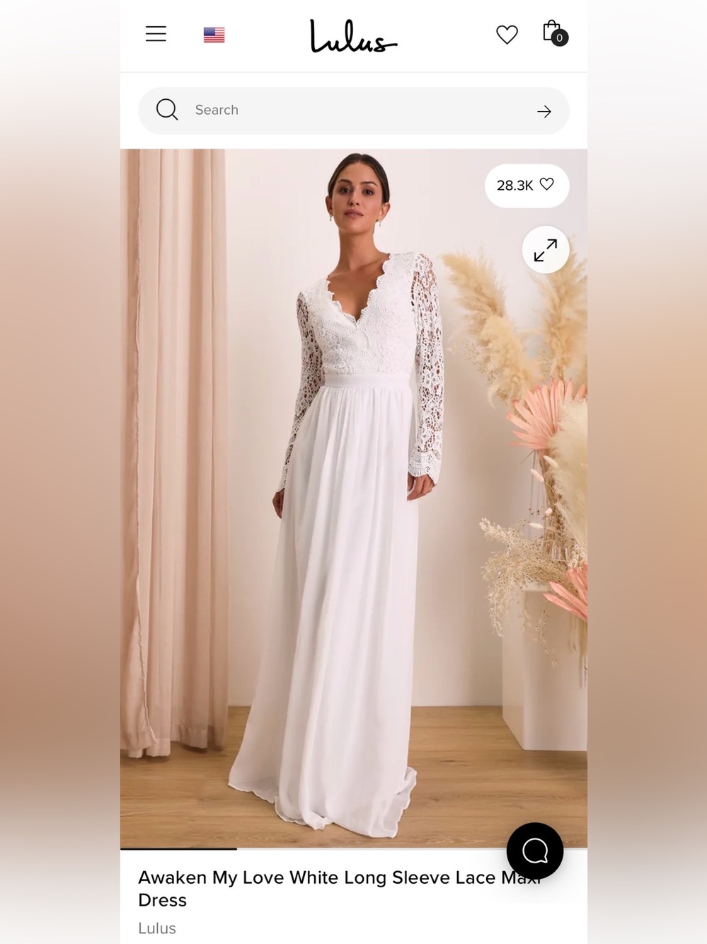 Lulus’ Lace Maxi Dress- Long Sleeve